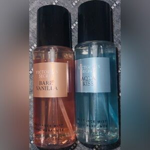 Victoria's Secret Fragrance travel Mist Duo - Bare Vanilla & Aqua Kiss
